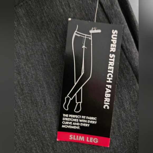 George NWT Slacks Gray Super Stretch Sz 6 Slim Leg - Picture 5 of 9